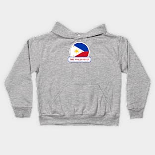 The Philippines Country Badge - The Philippines Flag Kids Hoodie